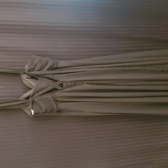 Bridesmaid Black Tie Up Back Flowy Dress Size - Picture 3 of 4